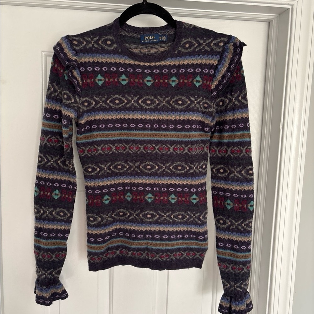 Ralph Lauren fair isle sweater 💜 - Picture 3 of 7